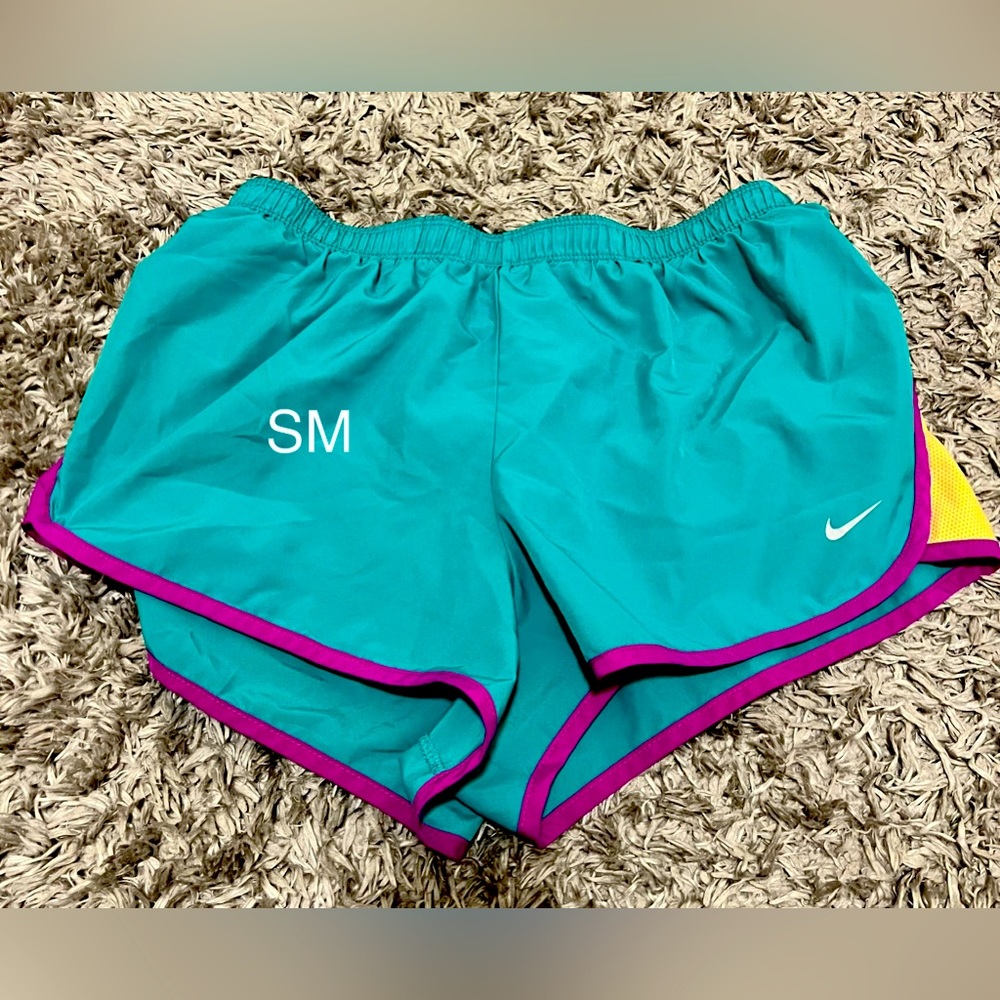 Women’s Nike running shorts Teal Purple